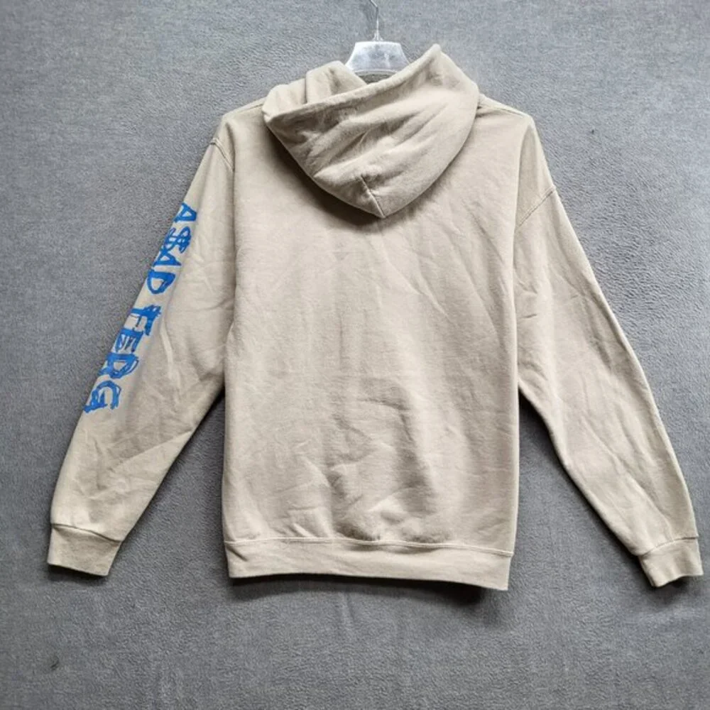 ASAP Ferg Men Hoodie Large Cream Pups‎ Hip Hop Rap Pullover